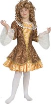 Funny Fashion - Middeleeuwen & Renaissance Kostuum - Barok Dame Condarella - Meisje - Goud - Maat 116 - Carnavalskleding - Verkleedkleding