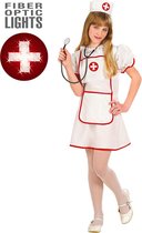 Verpleegster & Masseuse Kostuum | Echte Verpleegster Meisje, Fiberoptisch Kostuum | Maat 140 | Carnaval kostuum | Verkleedkleding