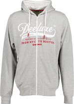 DEELUXE Sweatshirt met rits en capuchon BOSTON Light Grey Mel