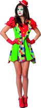 Wilbers & Wilbers - Clown & Nar Kostuum - Clown Met Stijl - Vrouw - groen - Maat 42 - Carnavalskleding - Verkleedkleding