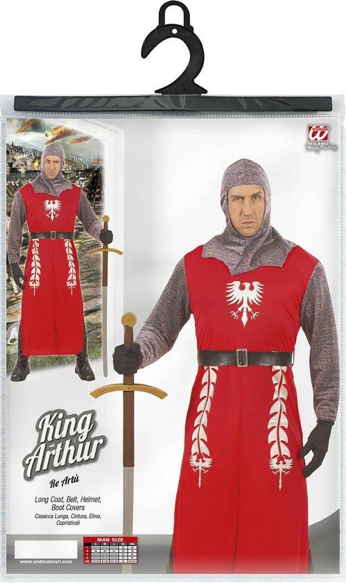 klant routine bijstand Rood en grijs middeleeuws ridder kostuum voor volwassenen - Verkleedkleding  | bol.com