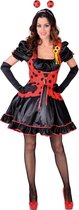 Lieveheersbeest Kostuum | Lieveheersbeestje Rood Zwarte Kever | Vrouw | Extra Small | Carnaval kostuum | Verkleedkleding