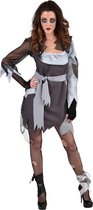 Zombie Kostuum | Grauwe Grijze Graf Zombie | Vrouw | Medium | Halloween | Verkleedkleding