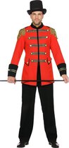 Wilbers - Circus Kostuum - Dappere Rode Dompteur Circus Man - rood - Maat 54 - Carnavalskleding - Verkleedkleding