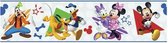 muursticker Mickey & Friends 22,8 x 457 cm vinyl wit