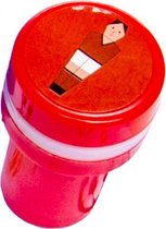 stempel voetbalspeler junior 4 x 2,5 cm rood