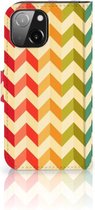 Leuk Telefoonhoesje iPhone 13 Mini Smartphone Hoesje Zigzag Color