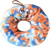 knuffel donut junior 15 cm pluche oranje/blauw