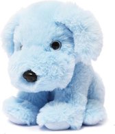 knuffel hond junior 15 cm polyester blauw