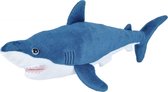 knuffel haai junior 38 cm pluche blauw/wit