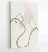 Canvas schilderij - Earth tones organic shape Art design for poster, print, cover, wallpaper, Minimal and natural wall art. 3 -    – 1868903791 - 40-30 Vertical