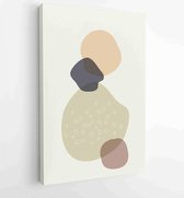 Canvas schilderij - Earth tones organic shape Art design for poster, print, cover, wallpaper, Minimal and natural wall art. 4 -    – 1859561365 - 115*75 Vertical