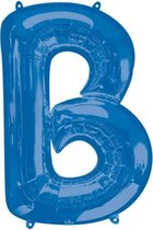 folieballon letter B 58 x 86 cm blauw