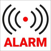 Alarm sticker 100 x 100 mm