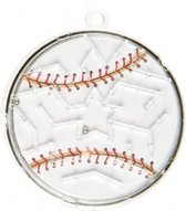 geduldspel doolhof honkbal junior 5,5 cm wit