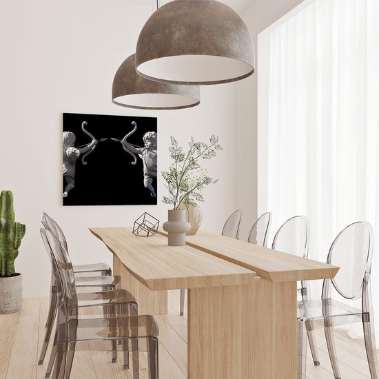 Artaza Toile Peinture Valentine Anges - Cupidon - 70x70 - Photo sur Toile - Impression sur Toile