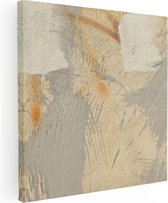 Artaza Canvas Schilderij Abstracte Kunst van een Cementen Muur - 90x90 - Groot - Foto Op Canvas - Canvas Print