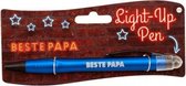 light up pen Beste Papa donkerblauw