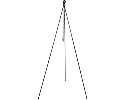Esschert Design - Driepoot met ketting - Haardvuur accessoires - Staal - Zwart