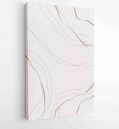 Canvas schilderij - Abstract organic shape Art design for poster, print, cover, wallpaper, Minimal and natural wall art. Vector illustration. 1 -    – 1834428163 - 40-30 Vertical