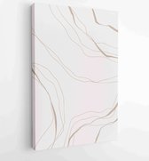 Canvas schilderij - Abstract organic shape Art design for poster, print, cover, wallpaper, Minimal and natural wall art. Vector illustration. 1 -    – 1834428163 - 115*75 Vertical