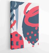Canvas schilderij - Abstract organic shape Art design for poster, print, cover, wallpaper, Minimal and natural wall art. 4 -    – 1852838098 - 80*60 Vertical