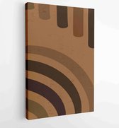 Canvas schilderij - Earth tones organic shape Art design for poster, print, cover, wallpaper, Minimal and natural wall art. Vector illustration. 2 -    – 1834718977 - 50*40 Vertica