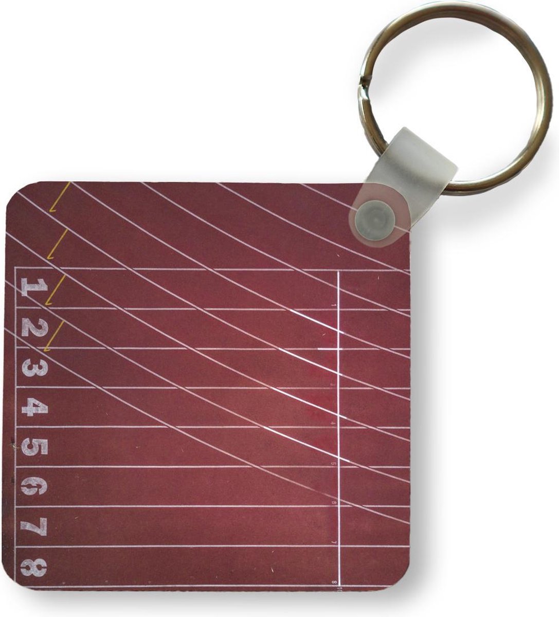 Metalen sleutelhanger atletiek – sportpassie, cadeau voor heren, cadeau voor dames, zilver., Eén maat