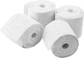 Gipsgaas rollen 5 cm wit set 4-delig