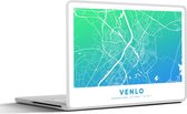 Autocollant pour ordinateur portable - 10,1 pouces - Plan de la ville - Venlo - Nederland - Blauw - 25x18cm - Autocollants pour ordinateur portable - Skin pour ordinateur portable - Housse