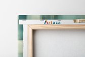 Artaza - Canvas Schilderij Drieluik - Abstracte Kunst - Blauwe Marmer met Goud - 120x60 - Foto Op Canvas - Canvas Print