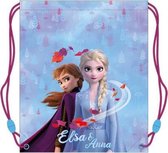 gymtas Frozen II junior 44 x 37 cm polyester blauw