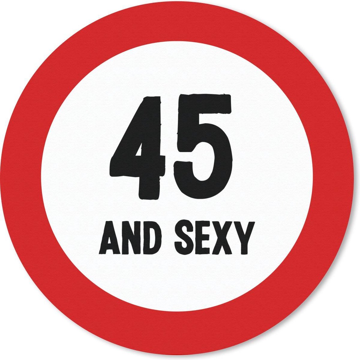 Muismat rond 30x30 cm - Mousepad Jubileum - 45 Jaar - Simpel - Ronde muismatten