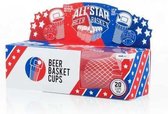 basketbal drankspel 350 ml rood/blauw karton 20 stuks