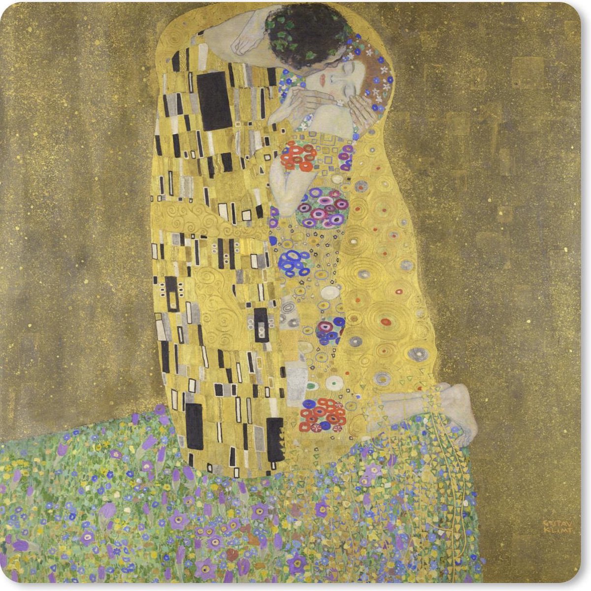 Muismat 20x20 cm - Mousepad De kus - Gustav Klimt - Muismatten