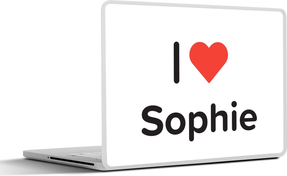 Laptop sticker - 12.3 inch - I love - Sophie - Meisje - 30x22cm - Laptopstickers - Laptop skin - Cover