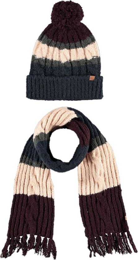 pijn meest Arabisch Luxe kinder winterset sjaal en muts bordeaux rood/roze - Warme winter mutsen  en sjaals... | bol.com