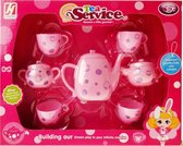 theeset Service meisjes roze 7-delig