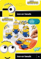 legbord met kralen Minions 24,5 cm geel 2-delig