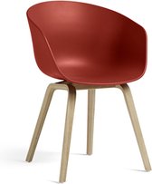 About a Chair AAC 22 - warm rood - zwarte lak op waterbasis