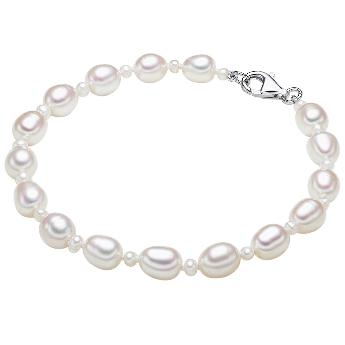 Valero Pearls Parel armband Sterling zilver Gekweekte zoetwaterparels wit