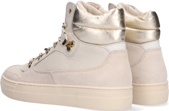 Wysh Nikkie Hoge sneakers - Leren Sneaker - Meisjes - Beige - Maat 37 |  bol.com
