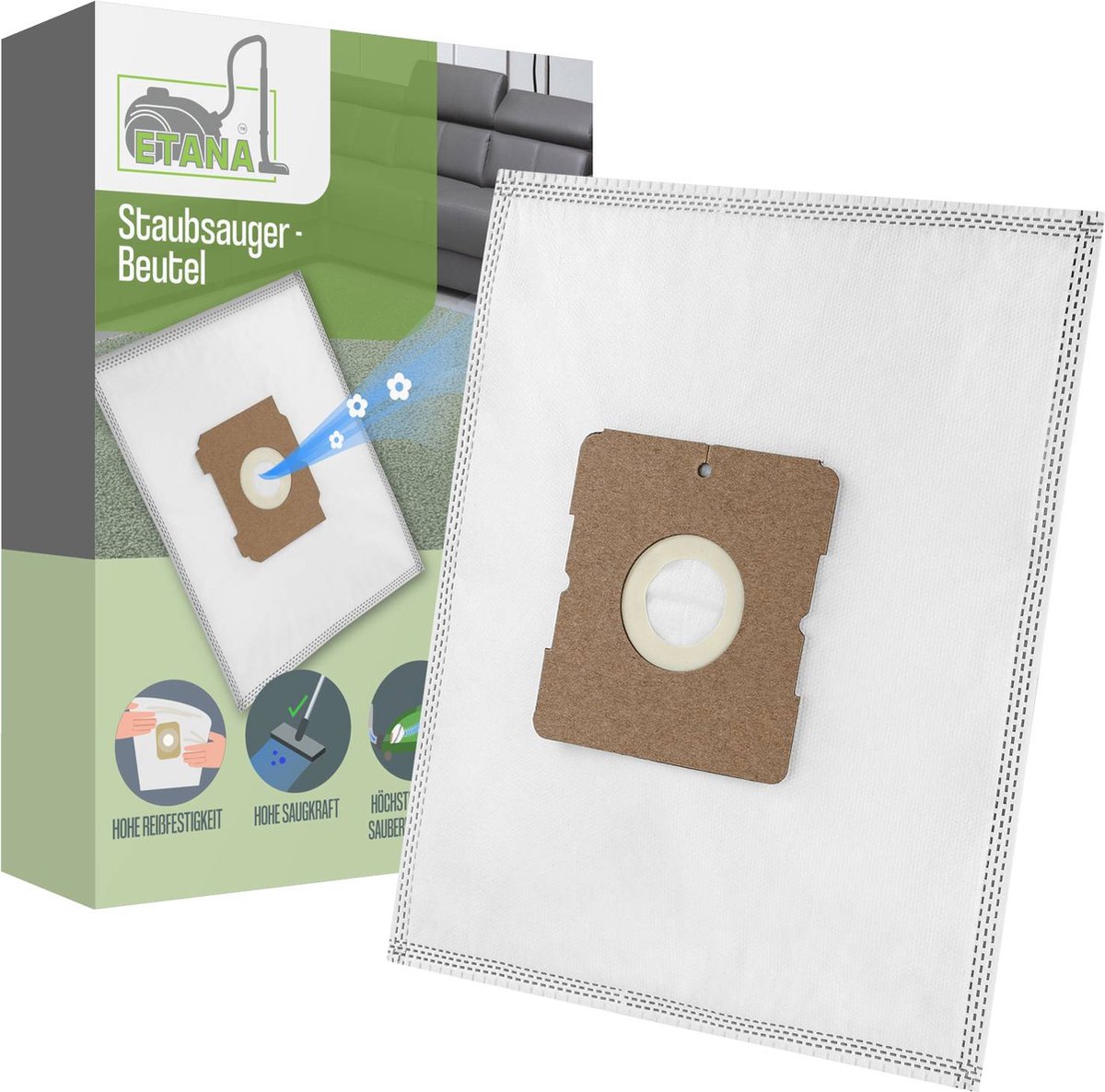 10x Etana stofzuigerzak compatibel met Grundig Typ F Hygiene Bag - 10 stofzuigerzakken
