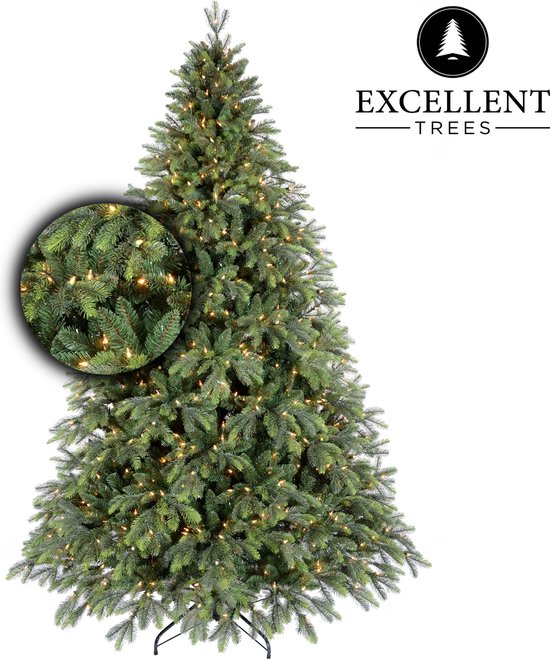 Kerstboom Excellent Trees® LED Kalmar 240 cm met Verlichting - Luxe - 610 Lampjes ⌀157cm - 240cm