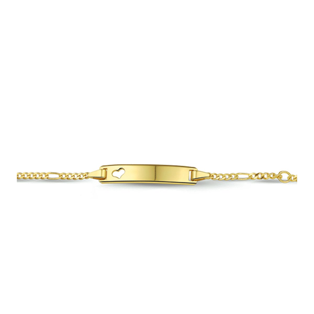 9k Graveerarmband Hart Plaat 5,0 Mm