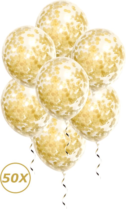 Gouden Helium Ballonnen Confetti 2022 NYE Verjaardag Versiering Feest Versiering NYE Ballon Goud Papier - 50 Stuks