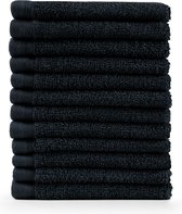 Blumtal Terry Handdoeken Set - 12 x Gezichts Handdoekje - 30 x 30 cm - Donkerblauw