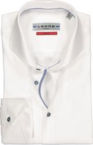 Ledub Slim Fit overhemd - wit (contrast) - Strijkvriendelijk - Boordmaat: 36