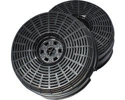AllSpares Koolstoffilter (2st.) voor afzuigkappen geschikt voor Bosch DHZ2600 - 00752620, Elica Respekta CFC0038000 en Whirlpool AKB000 - Type 58 (Ø142mm)