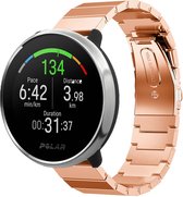 Stalen Smartwatch bandje - Geschikt voor  Polar Unite metalen bandje - rosé goud - Strap-it Horlogeband / Polsband / Armband